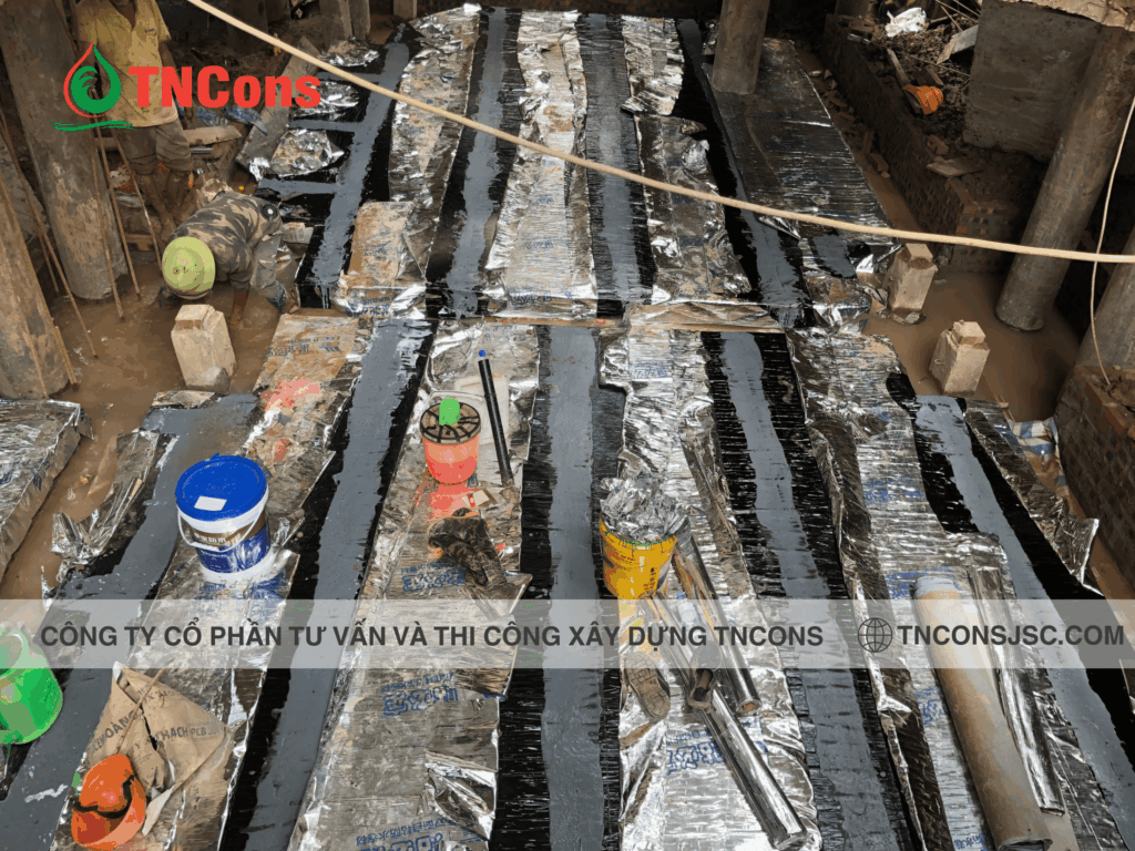 Chống thấm vách hầm biệt thự đảo TIA 31 KĐT Ecopark