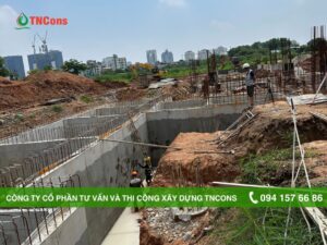 TNCONS thi công chống thấm gốc Polyurethane tại Học viện tài chính