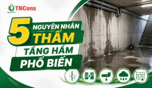5 nguyên nhân thấm tầng hầm phổ biến